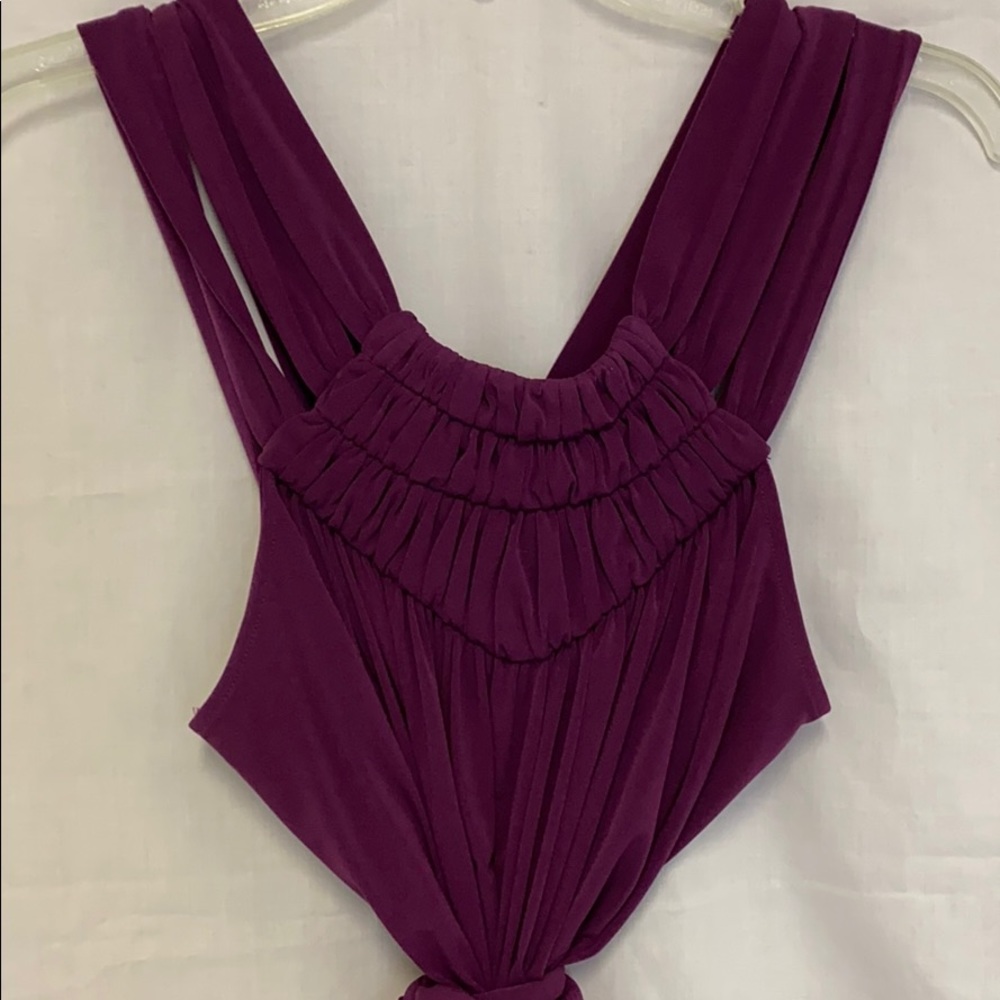 Max and Cleo Purple Summer Dress with Tie Small